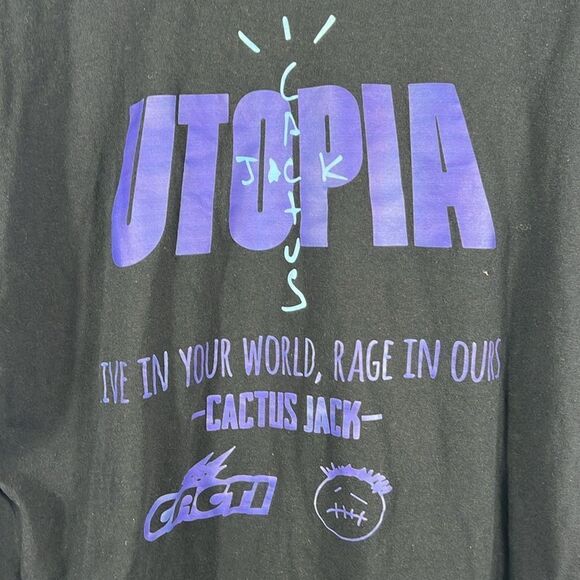 🔥🔥 CACTUS JACK Travis Scott UTOPIA  Tee - Men Sz XL - New Never Worn - Picture 4 of 5